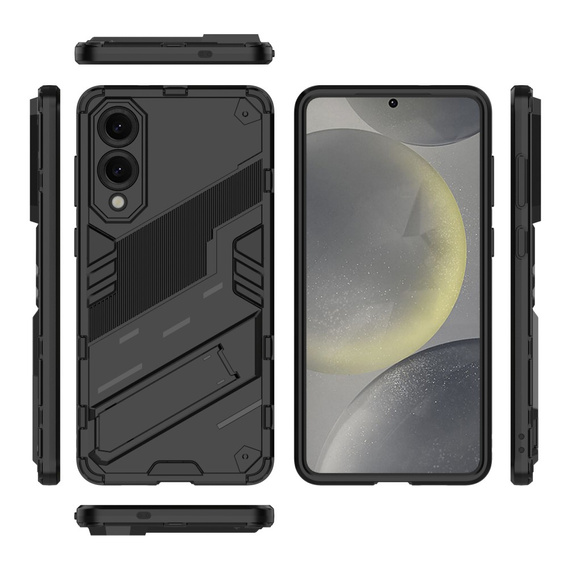 Puzdro pre Samsung Galaxy S25 Edge, Military kickstand, čierne