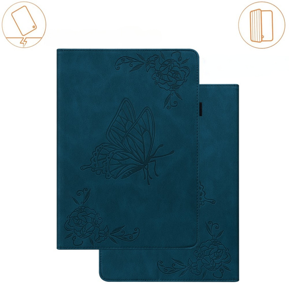 Puzdro pre Lenovo Tab M9, Butterfly, modré