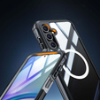 Puzdro pre Samsung Galaxy A16, Shockproof, so sklom, pre MagSafe, čierne