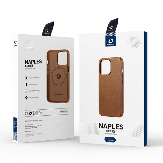 Obal na mobil pre iPhone 14 Pro, Dux Ducis Max Naples, hnedé