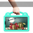 Detské puzdro pre Samsung Galaxy Tab A9, Cute Patterns, so stojanom, zelený
