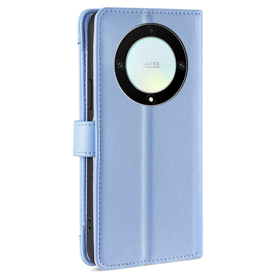 Klapkové puzdro pre Honor Magic5 Lite, Wallet Zipper Pocket, modré