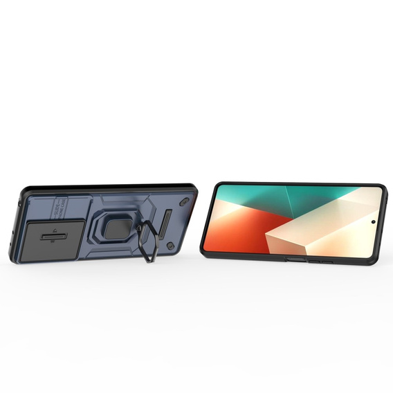 Puzdro pre Xiaomi Redmi Note 13 5G, KickStand Camera Lens, modré