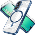 Puzdro pre Samsung Galaxy A26, Electro MagSafe, tmavomodré + sklo na displej