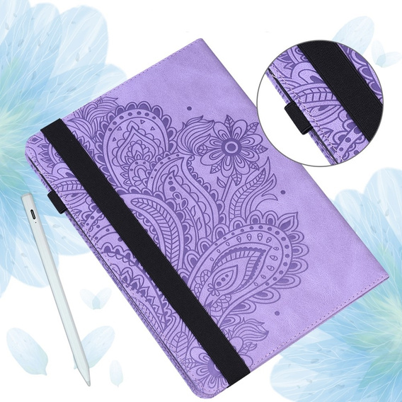 Puzdro s chlopňou pre Xiaomi Redmi Pad SE 11", flower, fialové