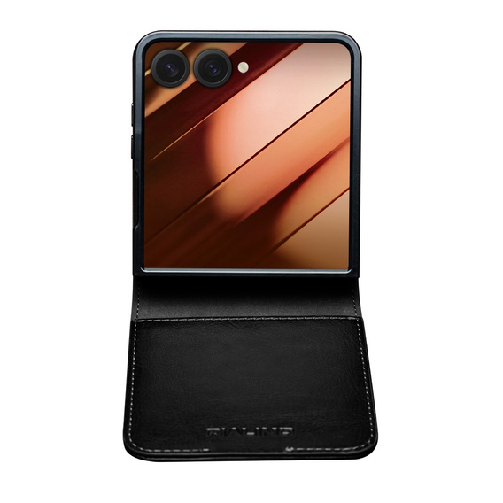 Kožené peňaženkové puzdro čierne pre Samsung Galaxy Z Flip7