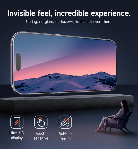 2x tvrdené sklo SURITCH pre iPhone 17/16 Pro