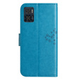 Klapkové puzdro pre Motorola Moto E22 / E22i, Wallet, tree i sowy, modré