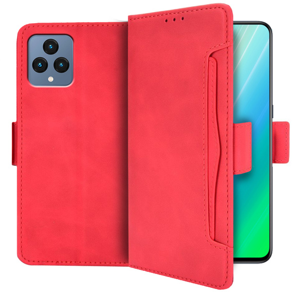 Klapkové puzdro pre T Phone 5G, Card Slot, červené