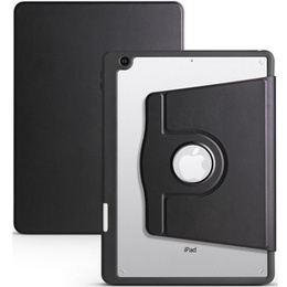 Puzdro pre iPad 10.2" 2021/2020/2019 (9/8/7 gen.), s priestorom pre stylus, otočné o 360°, čierne