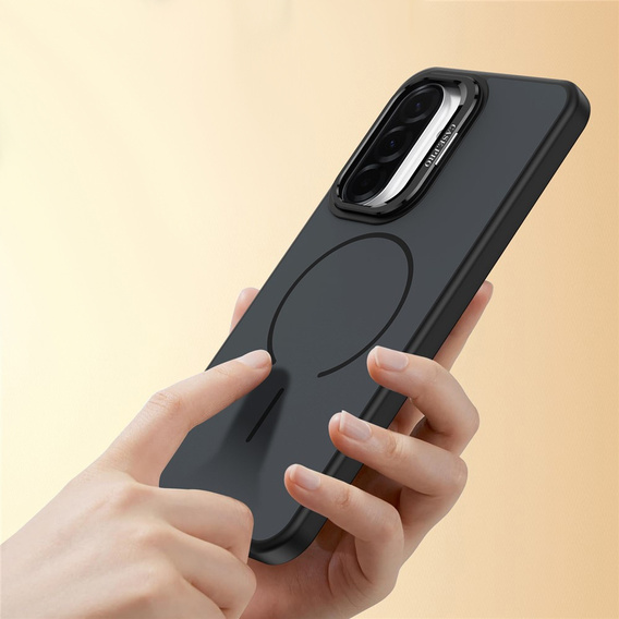 Puzdro Skin-touch s podstavcom MagSafe pre Samsung Galaxy A57 5G, čierne