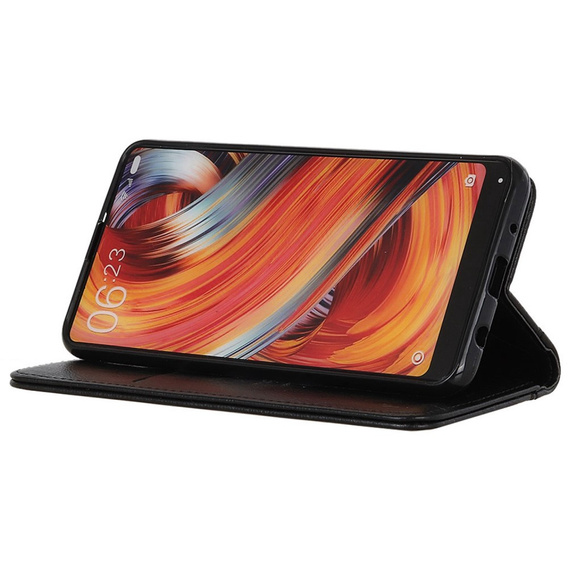 Flipové puzdro pre Xiaomi Poco F6 Pro, Split Leather, čierne
