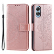Klapkové puzdro pre Oppo A17, Mandala, ružové rose gold