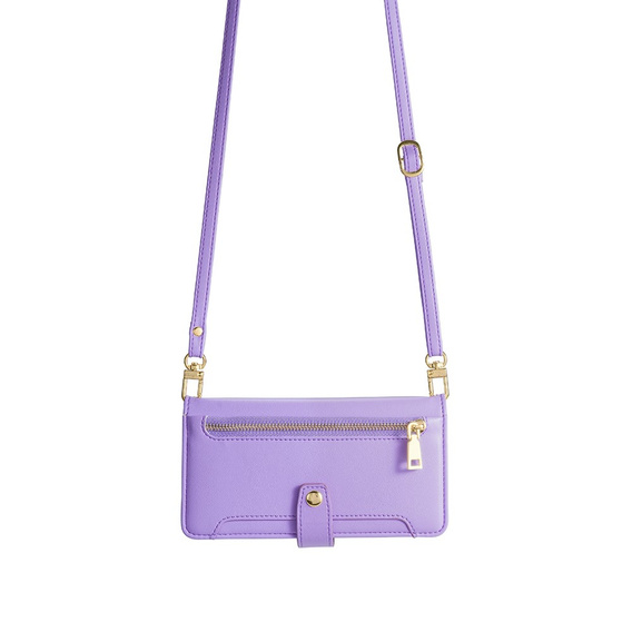 Klapkové puzdro pre Oppo Reno8 T 4G, Wallet Zipper Pocket, fialové