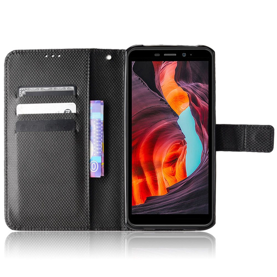 Klapkové puzdro pre Ulefone Armor X10 / X10 Pro, Wallet Smart Magnet Case, čierne