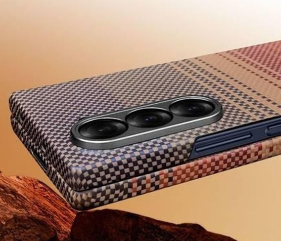 Puzdro pre Samsung Galaxy Z Fold6 5G - magnetické aramidové vlákno, oranžové
