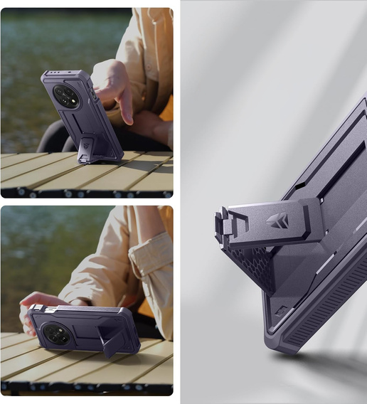 Obrnené puzdro pre OnePlus 13, Dexnor Full Body (Two Frames), fialové