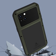 Love Mei Obal na mobil pre iPhone 14, armored with glass, zelený