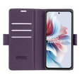 Puzdro pre Oppo Reno 11F, ERBORD Glossy Litchi, flipová peňaženka, fialové
