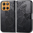 Klapkové puzdro pre Motorola Moto G15 / Motorola Moto G15 Power, Butterfly, čierne