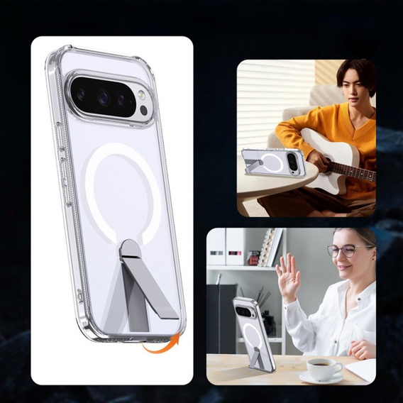 Hybridné puzdro Fusion pre Google Pixel 10 Pro XL, pre MagSafe, so stojanom, priehľadné