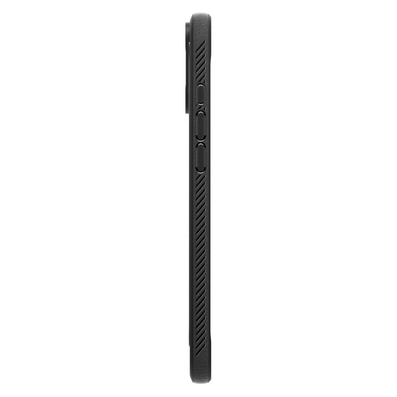 Puzdro Spigen pre iPhone 16, Rugged Armor MagSafe, čierne + tvrdené sklo 9H