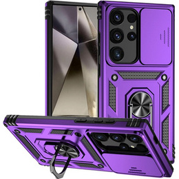 Obal na mobil pre Samsung Galaxy S24 Ultra, CamShield Slide, fialové