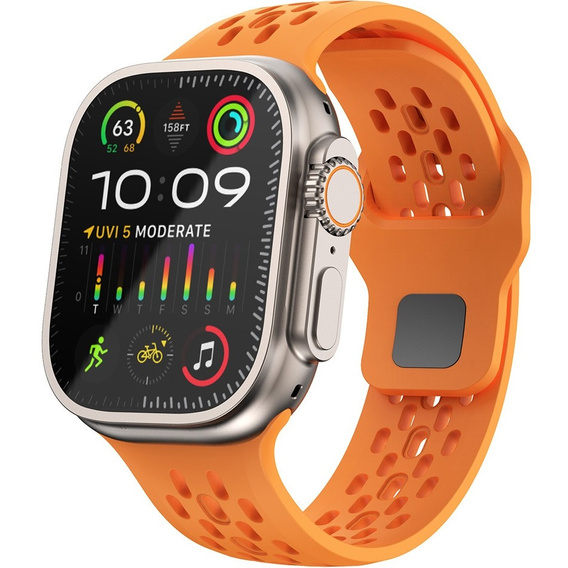 Silikónový remienok pre Apple Watch 1/2/3/4/5/6/7/8/SE/ULTRA 42/44/45/49MM, oranžový