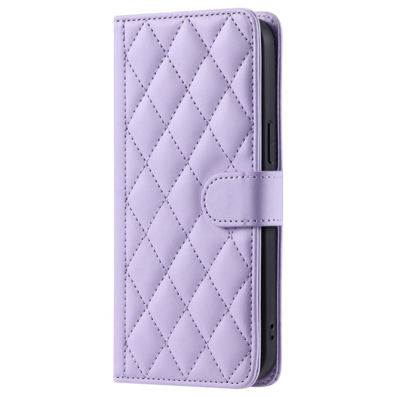 Puzdro s chlopňou pre Samsung Galaxy S25 Ultra, Rhombus Crossbody Leather, fialové