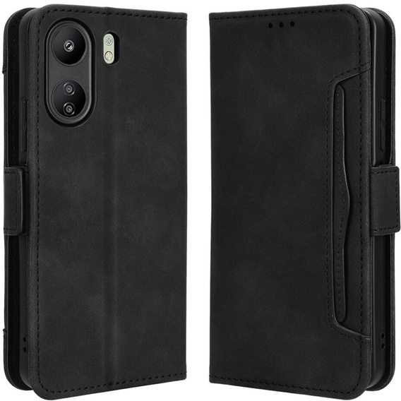 Klapkové puzdro pre Xiaomi Redmi 13C / Poco C65, Card Slot, čierne