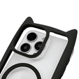 Puzdro pre iPhone 16 Pro Max, pre MagSafe, Cute Cat, čierne + sklo na displej
