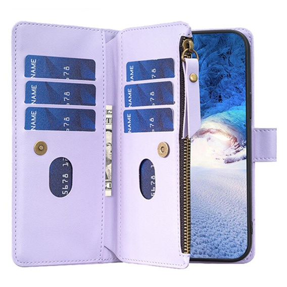 Klapkové puzdro pre Xiaomi Redmi 13C / Poco C65, Wallet Zipper Pocket, čierne
