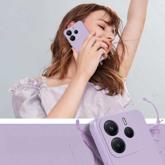 Obal na mobil pre Xiaomi Redmi Note 14 4G, Silicone Lite, fialové