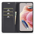Klapkové puzdro pre Xiaomi Redmi Note 12 4G, Carbon LC.IMEEKE, čierne
