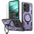 Puzdro pre Xiaomi Redmi Note 14 5G, Military MagSafe, fialové + sklo 9H