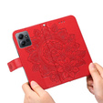 Klapkové puzdro pre Xiaomi Redmi Note 12 4G, Mandala Flower, červené