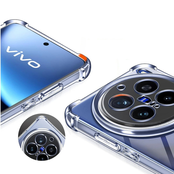 Obal na mobil pre Vivo X200 Pro 5G, Dropproof, priehľadné