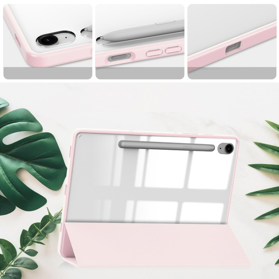 Puzdro pre Samsung Galaxy Tab S9 FE / S10 FE, Smartcase Hybrid, so slotom na stylus, ružové