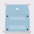 Puzdro pre MacBook Air 13 A2337 M1 A2179 A1932, HardShell, modré