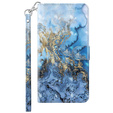 Klapkové puzdro pre Oppo A17, Wallet, Marble modré