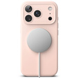 Puzdro Ringke pre iPhone 17 Pro Max, silikónové magnetické puzdro MagSafe, Pink Sand