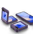 Pancierované puzdro pre Samsung Galaxy Z Flip7 FE / Z Flip6, Dexnor Clip Holder, fialové