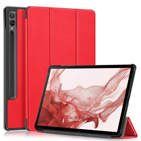 Puzdro pre Samsung Galaxy Tab S9 Plus, Smartcase s priestorom pre stylus, červené