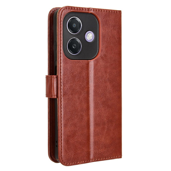 Klapkové puzdro pre Oppo A40 / Oppo A40m, Crazy Horse Wallet, hnedé