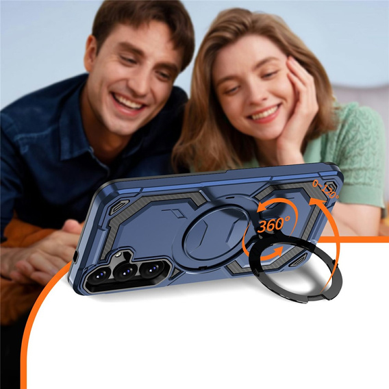 Magnetické puzdro s podstavcom pre Samsung Galaxy A57 5G, modré