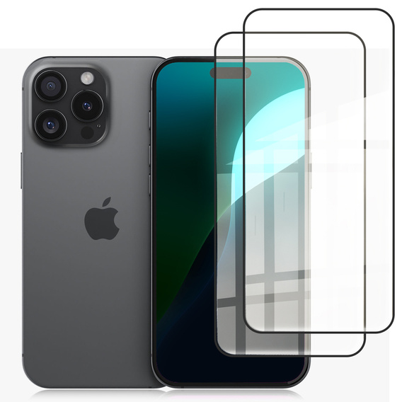 2x tvrdené sklo ERBORD 3D pre iPhone 17 Pro/17/16 Pro pre celý displej