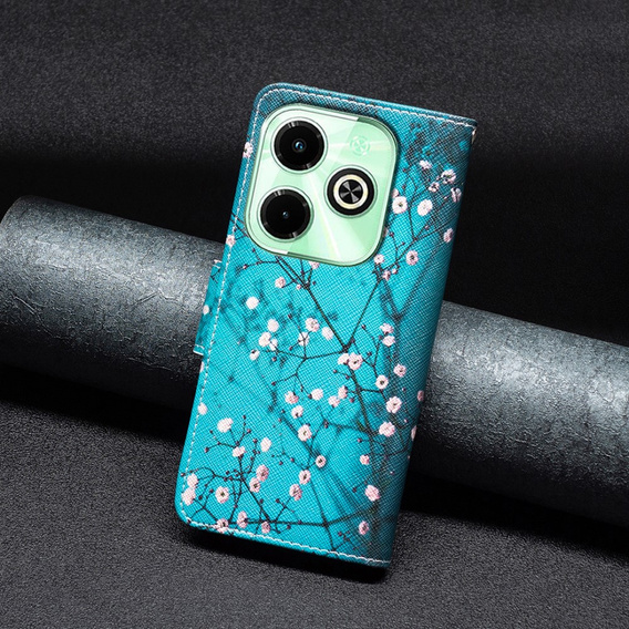 Klapkové puzdro pre Infinix Hot 40i, Wallet, Sakura modré