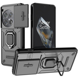 Puzdro pre OnePlus 12 5G, KickStand Camera Lens, čierne