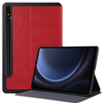 Puzdro pre Samsung Galaxy Tab S9 FE+ Plus, Smartcase s priestorom pre stylus, červené