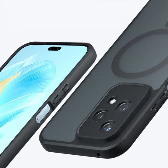 Puzdro pre Honor 200 Lite, Fusion Hybrid, pre MagSafe, čierne